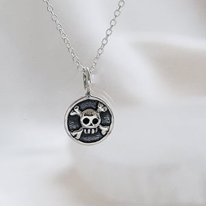 Best Friend Gift • Tiny Skull & Crossbones Necklace • BFF • Gang Of Two • Tough Girls • Skull Pendant • Badass Girls • Jolly Roger • Pirates