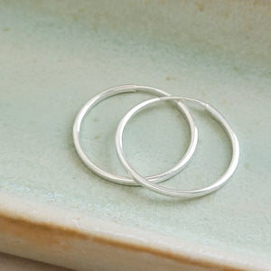 Endless Hoops • Minimalist & Modern • Gift For Her • Sterling Silver Hoops • Ear Stack • Gold Hoops • Waterproof Earrings