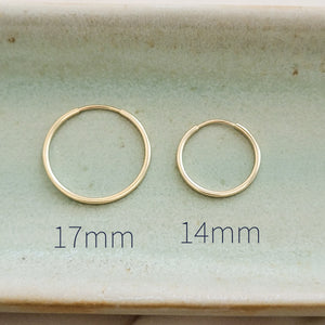 Endless Hoops • Minimalist & Modern • Gift For Her • Sterling Silver Hoops • Ear Stack • Gold Hoops • Waterproof Earrings