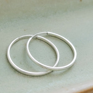 Endless Hoops • Minimalist & Modern • Gift For Her • Sterling Silver Hoops • Ear Stack • Gold Hoops • Waterproof Earrings