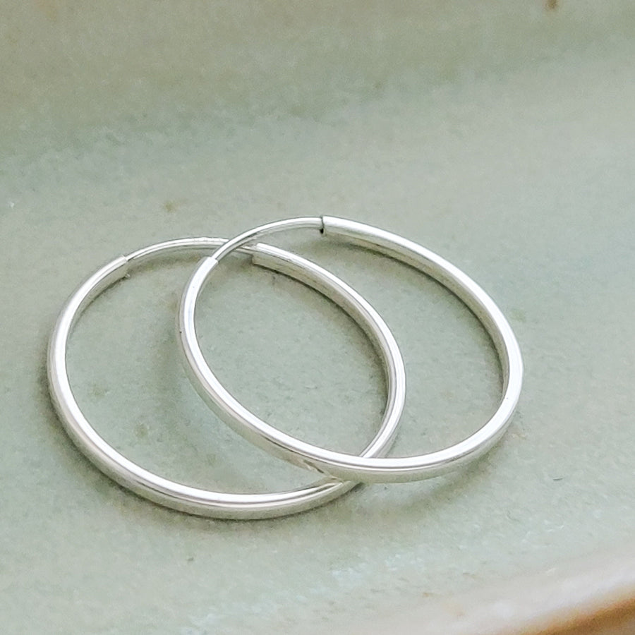 Endless Hoops • Minimalist & Modern • Gift For Her • Sterling Silver Hoops • Ear Stack • Gold Hoops • Waterproof Earrings