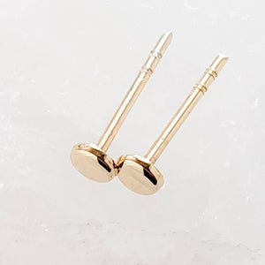 14K Gold Disc Studs • Tiny Gold Studs • Delicate Stud Earrings • Minimalist Earrings • Round Gold Studs • Post Earrings • Dainty 14 karat