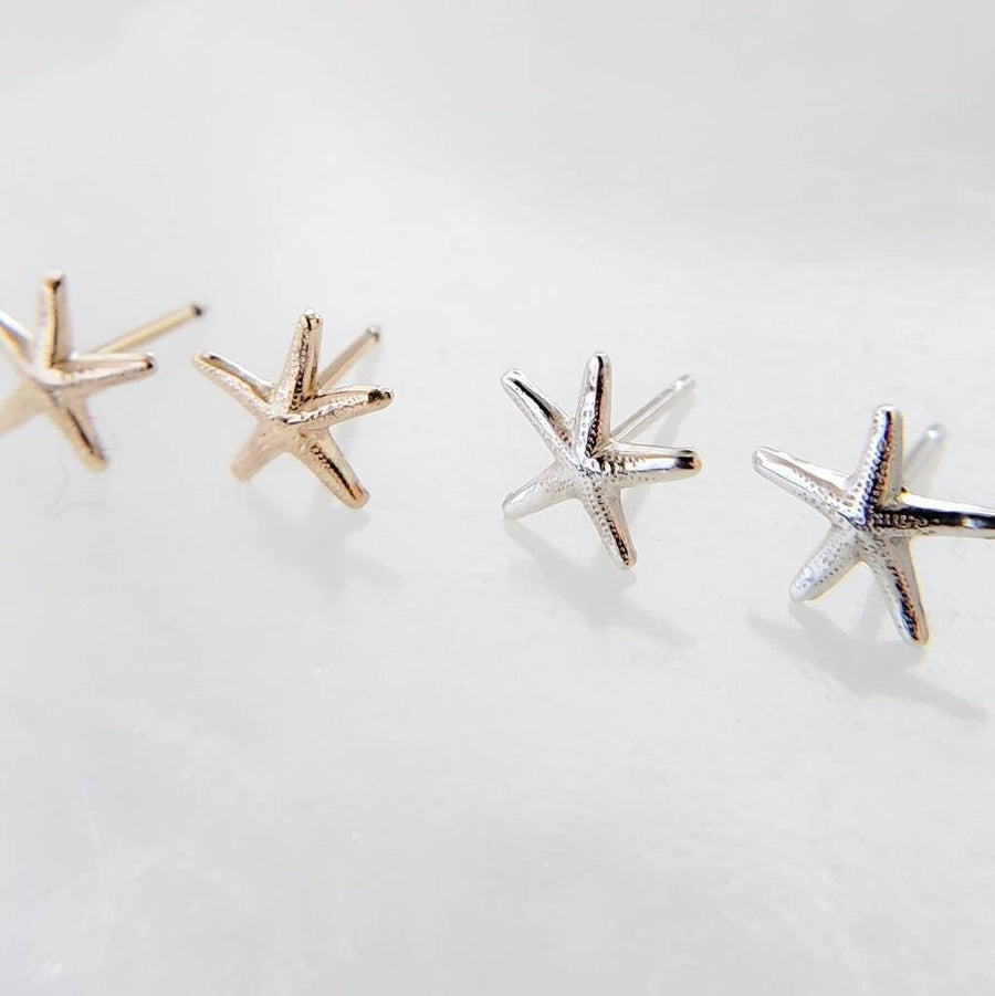 Delicate Starfish Studs • Tiny Starfish Earrings • Minimalist Earrings • Gold Starfish Studs • Beach Themed Jewelry • Cute Little Starfish