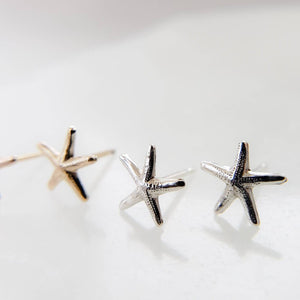 Delicate Starfish Studs • Tiny Starfish Earrings • Minimalist Earrings • Gold Starfish Studs • Beach Themed Jewelry • Cute Little Starfish