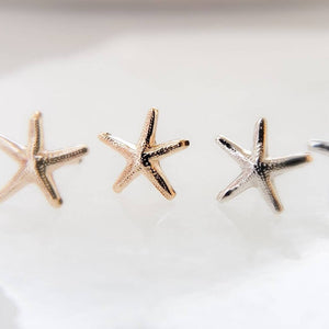 Delicate Starfish Studs • Tiny Starfish Earrings • Minimalist Earrings • Gold Starfish Studs • Beach Themed Jewelry • Cute Little Starfish