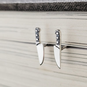 Tiny Knife Studs • Chef's Knife Earrings • Edgy Jewelry • Miniature Knife • Gold Knife • Punk Rock • 90s • Best Friend Gift • Love To Cook