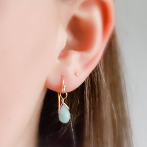 Tiny Amazonite Earrings