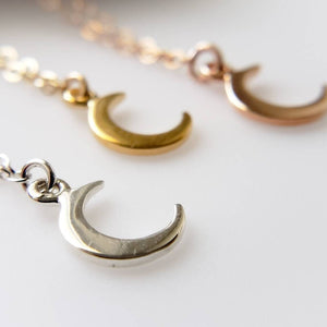 Tiny Crescent Moon Necklace