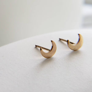 Crescent Moon Studs • Tiny Gold Earrings • Stud Earrings • Gold Crescent Moon Earrings • Minimalist Earrings • Gold Studs • Gift For Her