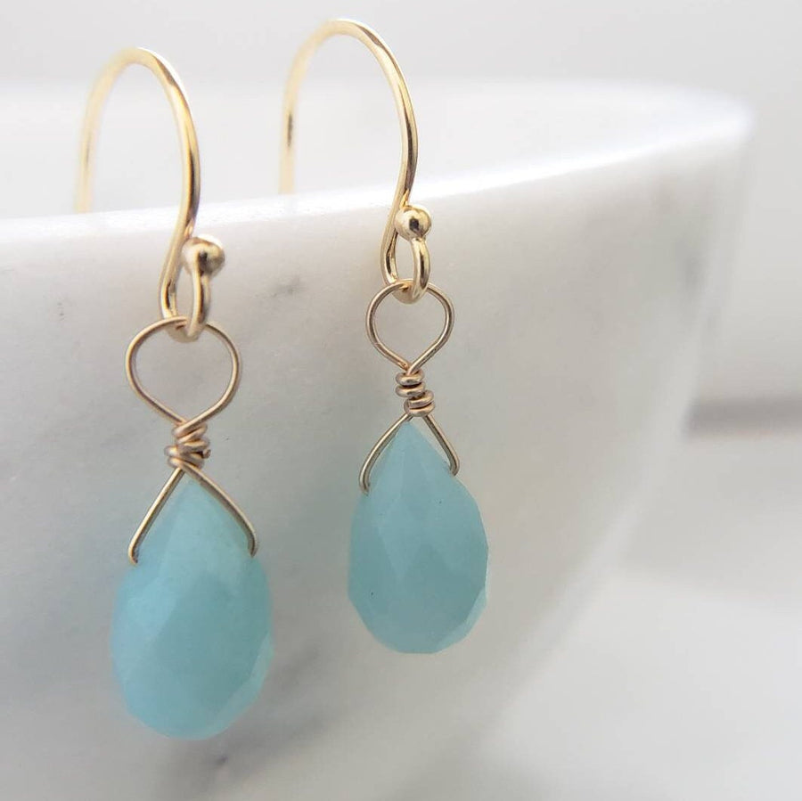 Tiny Amazonite Earrings