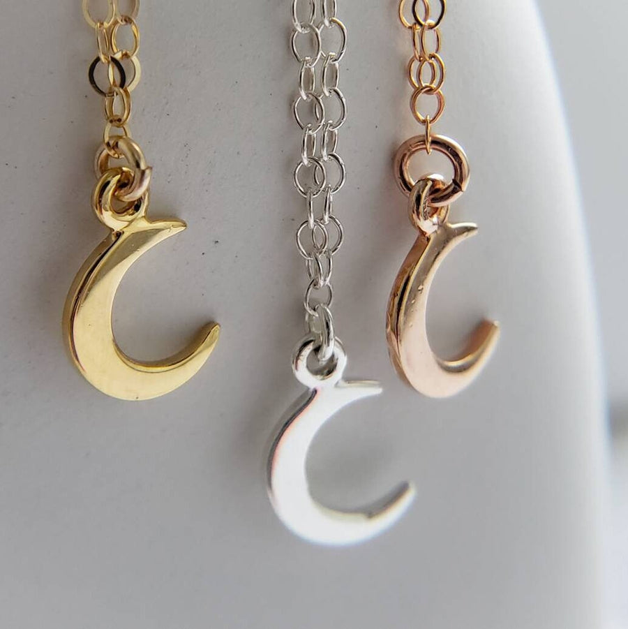 Tiny Crescent Moon Necklace