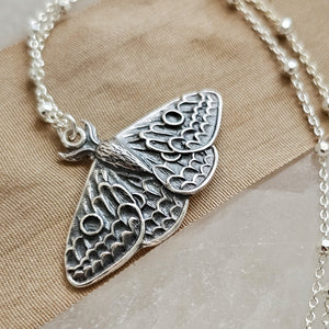 Exquisite Moth Necklace • Sterling Silver Moth Wings • Gift For Nature Lover • Golden Moth Charm • Layering Necklace • Waterproof