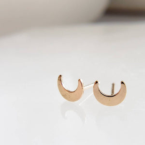 Crescent Moon Studs • Tiny Gold Earrings • Stud Earrings • Gold Crescent Moon Earrings • Minimalist Earrings • Gold Studs • Gift For Her