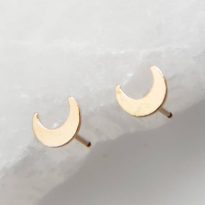 Crescent Moon Studs • Tiny Gold Earrings • Stud Earrings • Gold Crescent Moon Earrings • Minimalist Earrings • Gold Studs • Gift For Her