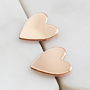 Rose Gold Heart Studs • Tiny Studs • Little Heart Earrings • Delicate Stud Earrings • Love Jewelry • Gift For Her • Multiple Piercings