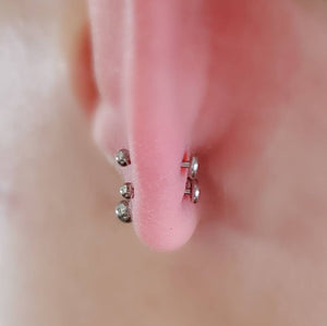 Tiny Ball Studs • Flat Back • Threadless Push In • Surgical Steel • Body Jewelry • Nap Studs • Comfort Studs • Waterproof • Ear Stack