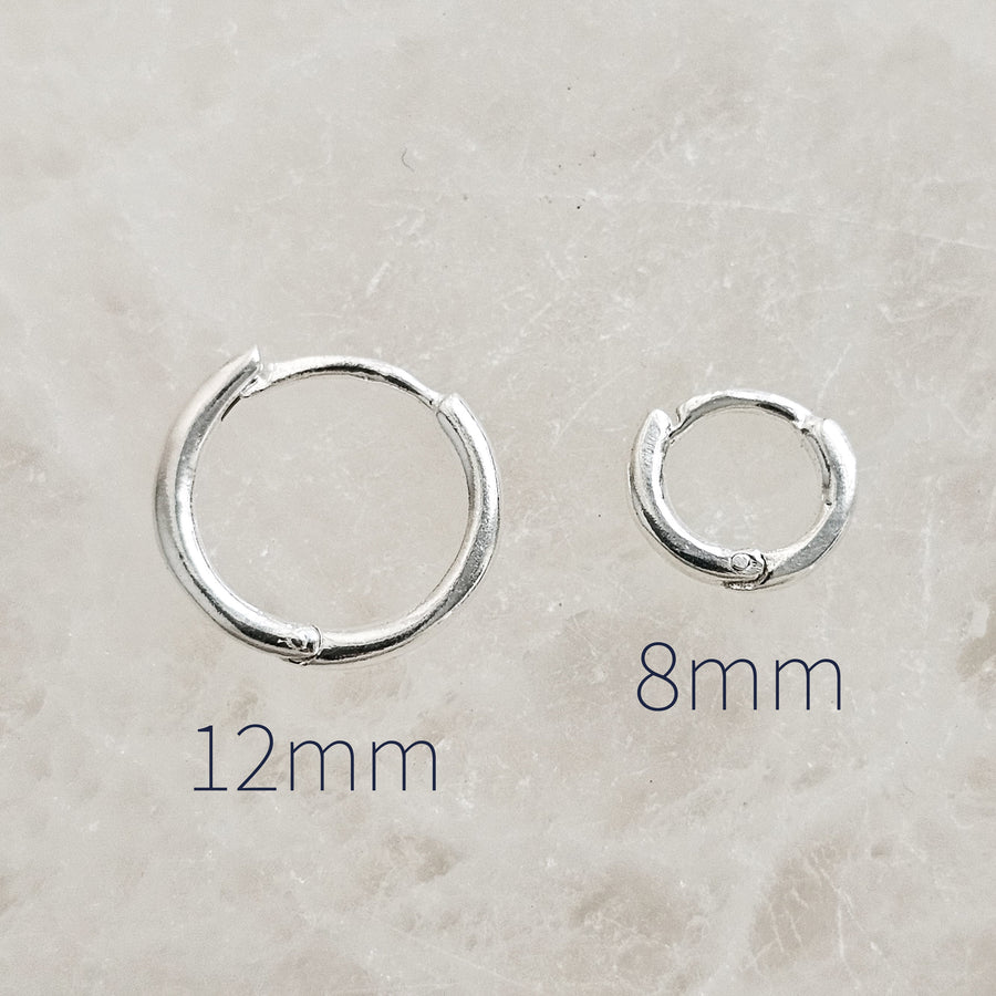 Tiny Sterling Hoops • Hinged Huggie Hoop Earrings • Dainty Silver Hoop Earrings • Waterproof • Comfort Hoops • Ear Stack • Minimalist Gift