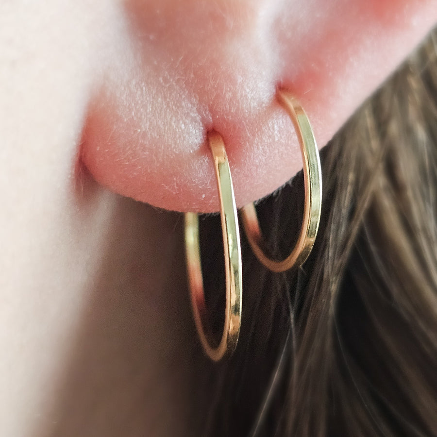 Endless Hoops • Minimalist & Modern • Gift For Her • Sterling Silver Hoops • Ear Stack • Gold Hoops • Waterproof Earrings