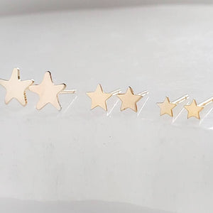 14k Gold Star Studs • Choose Your Size • Delicate Studs • Gold Star Studs • Little Stud Earrings • Minimalist Earrings • Dainty Studs