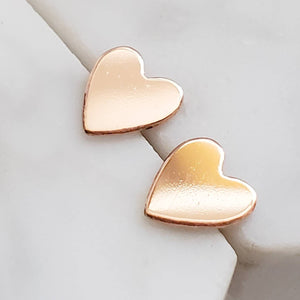 Rose Gold Heart Studs • Tiny Studs • Little Heart Earrings • Delicate Stud Earrings • Love Jewelry • Gift For Her • Multiple Piercings