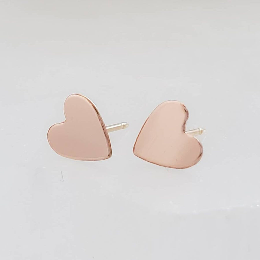 Rose Gold Heart Studs • Tiny Studs • Little Heart Earrings • Delicate Stud Earrings • Love Jewelry • Gift For Her • Multiple Piercings