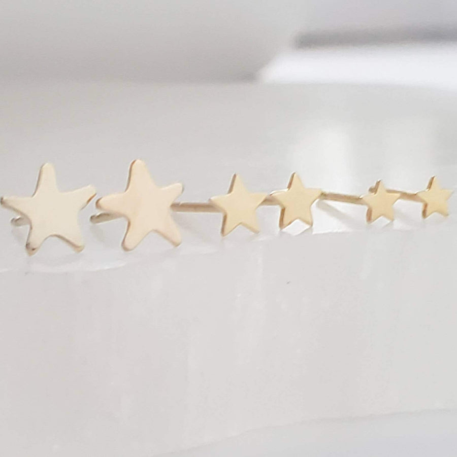 14k Gold Star Studs • Choose Your Size • Delicate Studs • Gold Star Studs • Little Stud Earrings • Minimalist Earrings • Dainty Studs