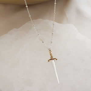 Dagger Necklace • Edgy Jewelry • Layering Necklace • Goth Style • Knife Charm • Badass Style • Sword Charm • Layering Necklace