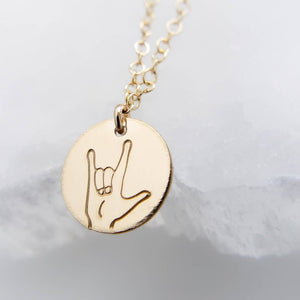 I Love You Necklace • Best Friend Gift • ASL • I Love You • Sign Language • ILY• American Sign Language • Sister Gift • Gift For Her