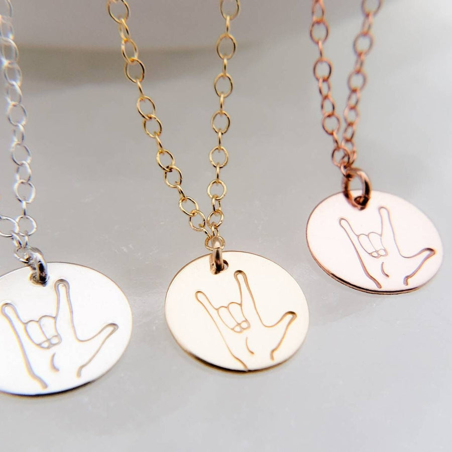 I Love You Necklace • Best Friend Gift • ASL • I Love You • Sign Language • ILY• American Sign Language • Sister Gift • Gift For Her