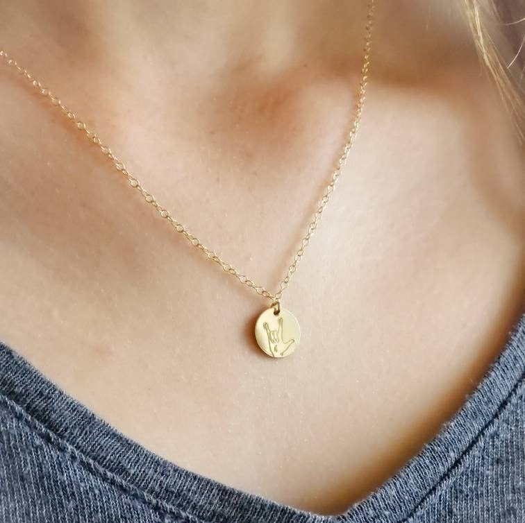 I Love You Necklace • Best Friend Gift • ASL • I Love You • Sign Language • ILY• American Sign Language • Sister Gift • Gift For Her