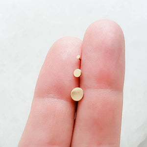 Tiny Dot Stud Earrings • Choose Your Size • Pair of Gold or Silver Studs • Small Stud Earrings • Minimalist Earrings • Delicate Gold Studs