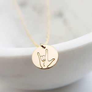 I Love You Necklace • Best Friend Gift • ASL • I Love You • Sign Language • ILY• American Sign Language • Sister Gift • Gift For Her