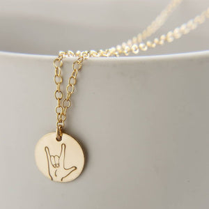 I Love You Necklace • Best Friend Gift • ASL • I Love You • Sign Language • ILY• American Sign Language • Sister Gift • Gift For Her