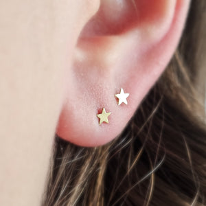 Little Gold Star Studs • Dainty Stars • Celestial Jewelry • Tiny Stars • Gift For Her • Ear Stack • Second Piercing • Waterproof Earrings