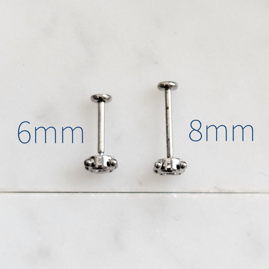 Super Comfy Nap Studs • Clear CZ • Hypoallergenic Titanium • Gift For Her • Minimalist Style • Cartilage Tragus Conch or Lobe • Waterproof