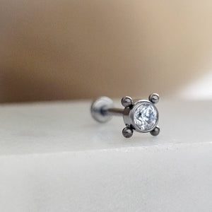 Super Comfy Nap Studs • Clear CZ • Hypoallergenic Titanium • Gift For Her • Minimalist Style • Cartilage Tragus Conch or Lobe • Waterproof