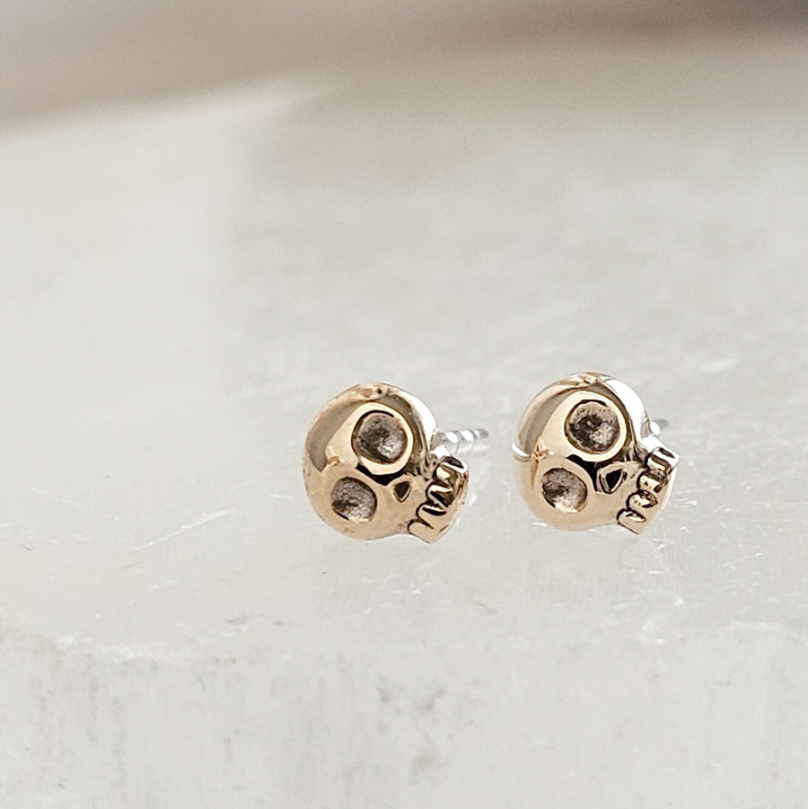 Mini Skull Studs • Tiny Silver Skulls • Gold Skull Studs • Best Friend Gift • Little Calaveras Studs • Dainty Skull Earrings • Petite Studs