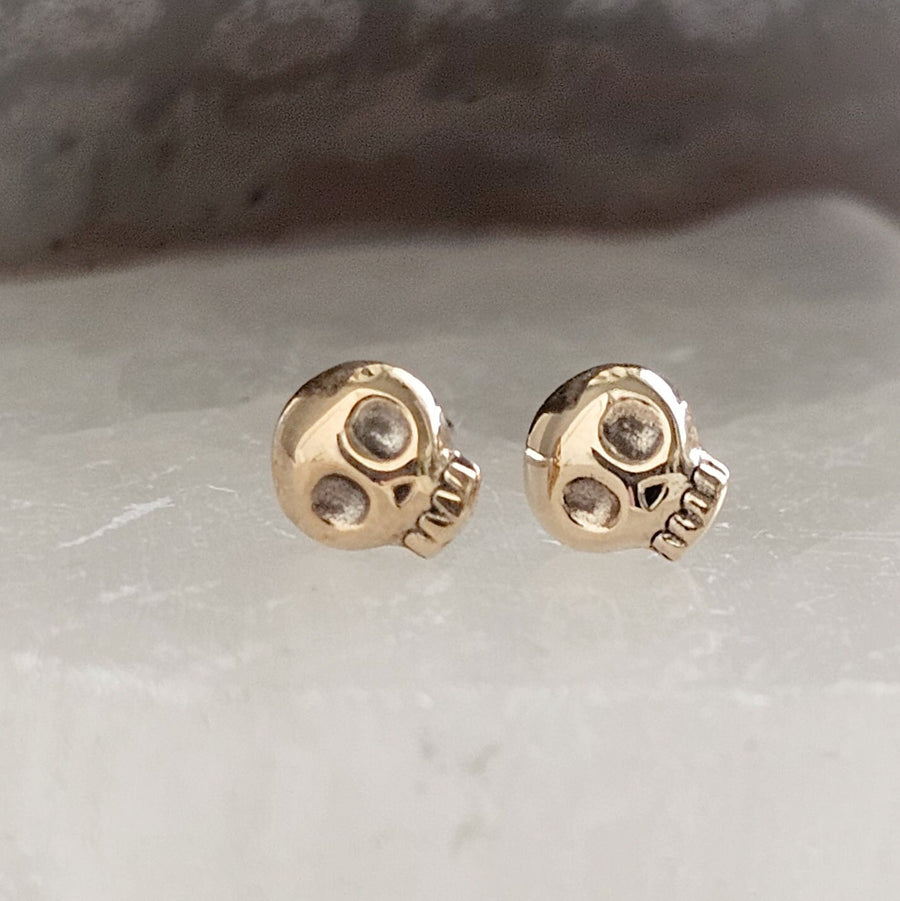 Mini Skull Studs • Tiny Silver Skulls • Gold Skull Studs • Best Friend Gift • Little Calaveras Studs • Dainty Skull Earrings • Petite Studs