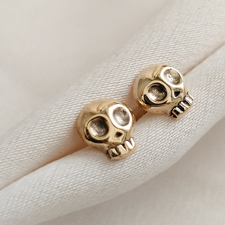 Mini Skull Studs • Tiny Silver Skulls • Gold Skull Studs • Best Friend Gift • Little Calaveras Studs • Dainty Skull Earrings • Petite Studs