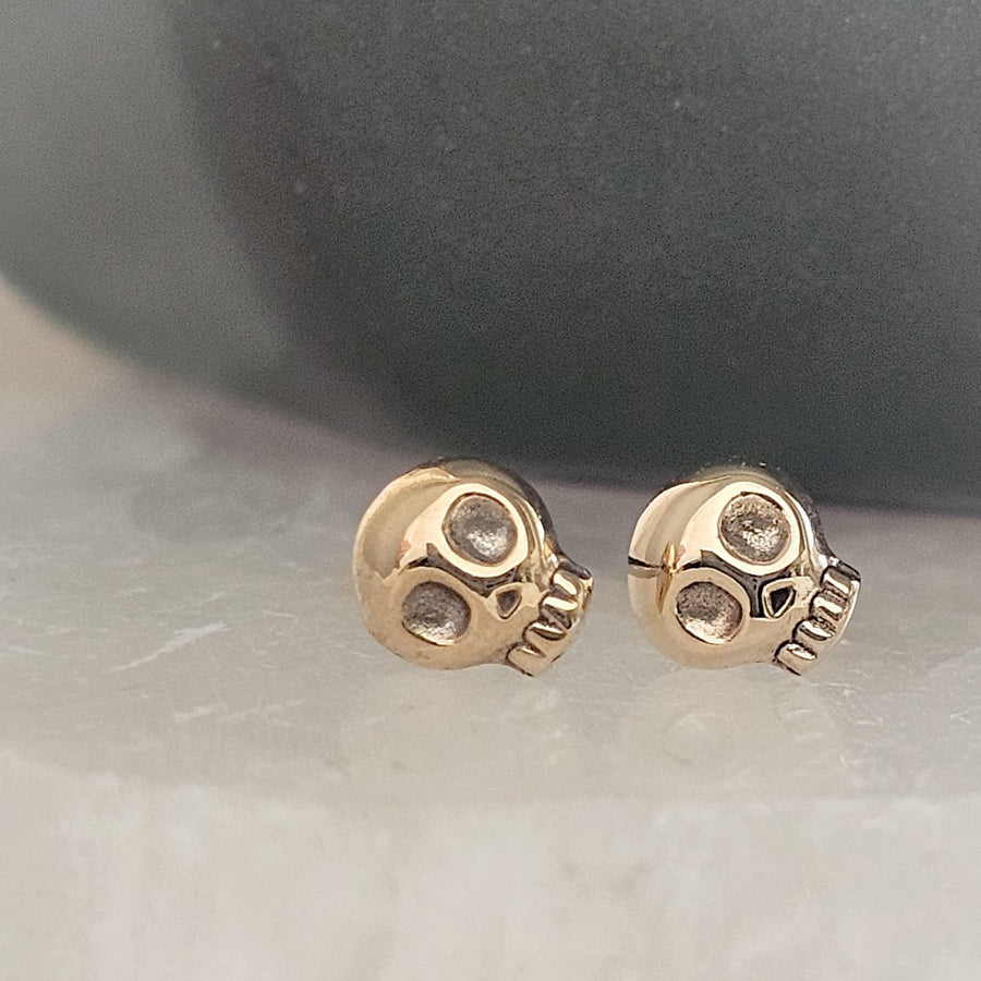 Mini Skull Studs • Tiny Silver Skulls • Gold Skull Studs • Best Friend Gift • Little Calaveras Studs • Dainty Skull Earrings • Petite Studs