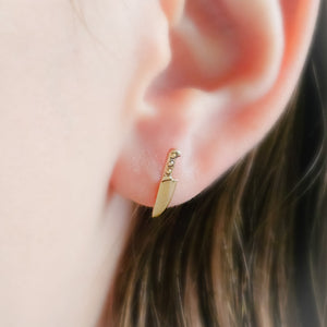 Tiny Knife Studs • Chef's Knife Earrings • Edgy Jewelry • Miniature Knife • Gold Knife • Punk Rock • 90s • Best Friend Gift • Love To Cook