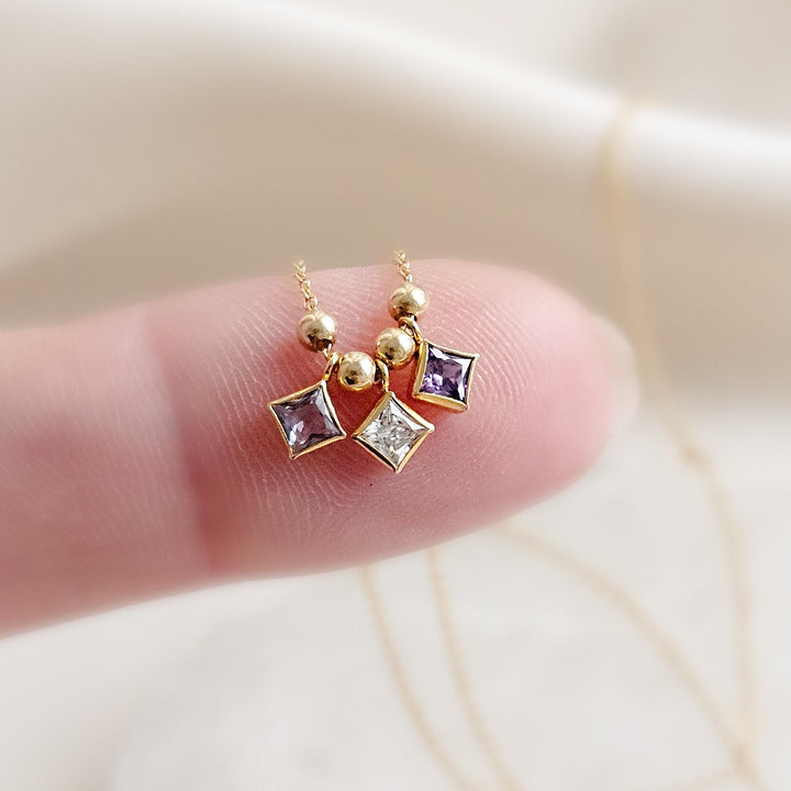 Mother's Necklace • Birthstone Charms • Family Jewelry • Personalized Gift For Mom • Dainty Layering Necklace • Keepsake Jewelry