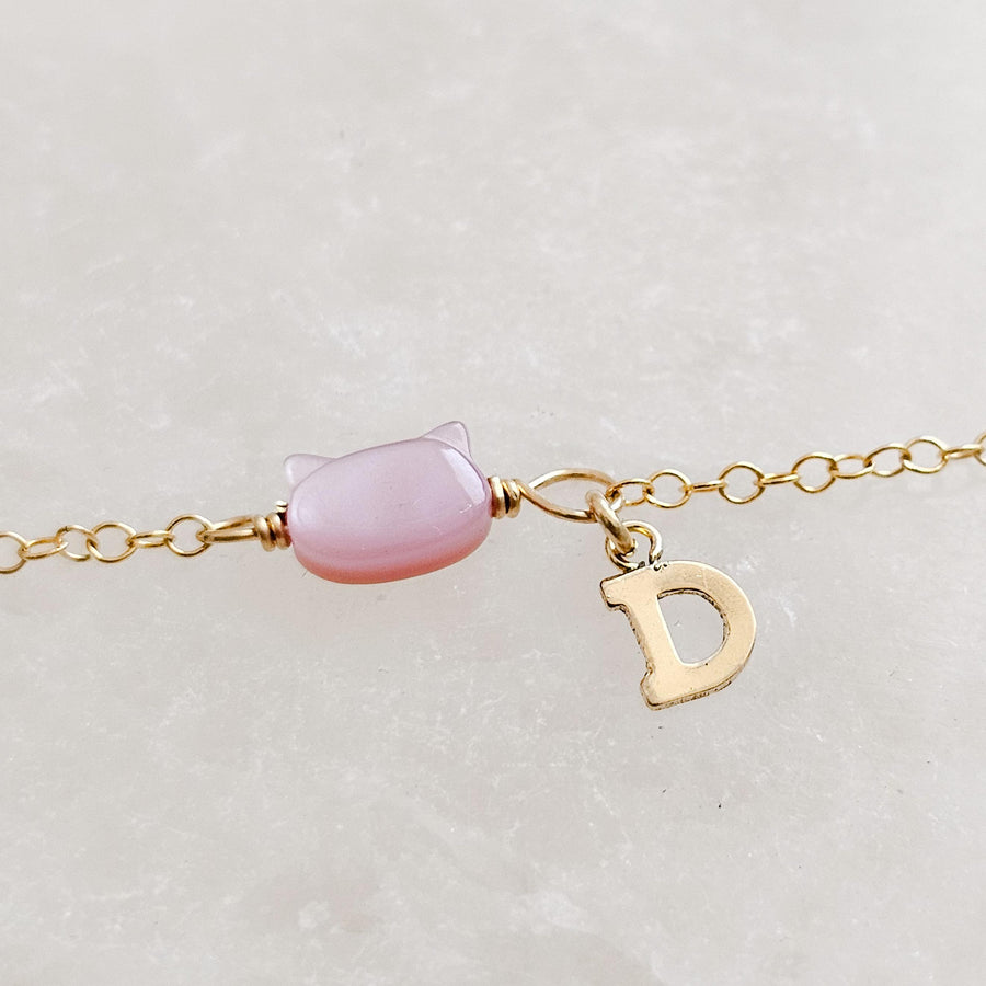 Personalized Cat Bracelet • Choose Your Initial & Cat Color • Cat Lover • Gift for Cat Mom • Feline Bracelet • Cat Mom • Pet Memorial