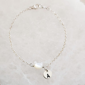 Personalized Cat Bracelet • Choose Your Initial & Cat Color • Cat Lover • Gift for Cat Mom • Feline Bracelet • Cat Mom • Pet Memorial