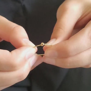 Tiny Italian Horn Hoop Earrings • Thin Gold Hoops • Small Italian Horn • Delicate Hoops • Hoop Earrings • Dainty Jewelry • Good Luck