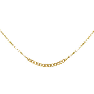 Curb Chain Segment Necklace - Studio Blue