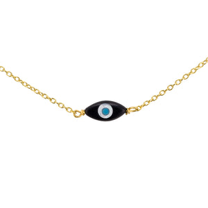 Dainty Evil Eye Necklace - Studio Blue