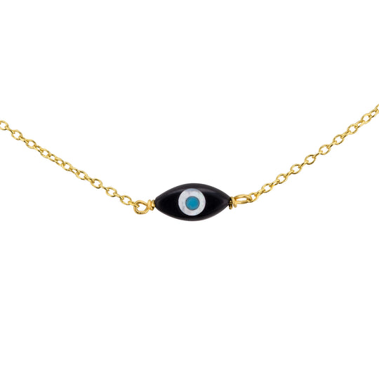 Dainty Evil Eye Necklace - Studio Blue