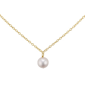 Single Pearl Drop Necklace - Studio Blue