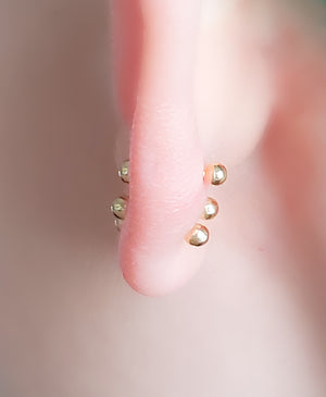 Ball Back Studs in 14K - Studio Blue